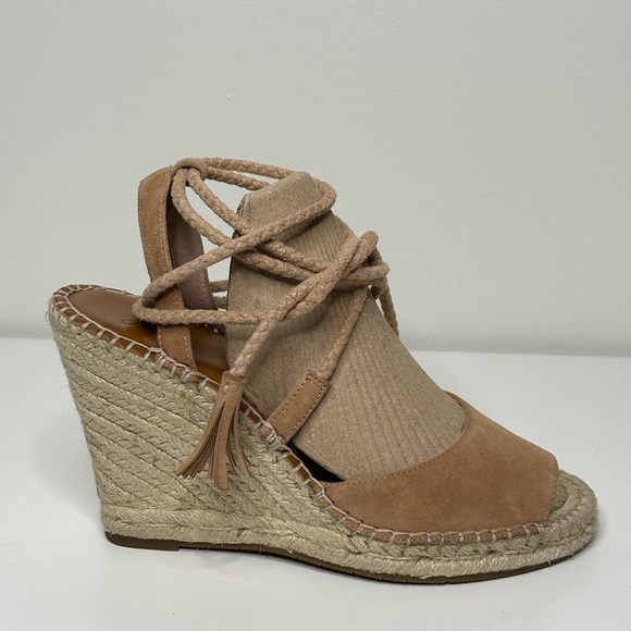 Joie Espadrille Wedges - Suede - Neutral - Picture 5 of 6
